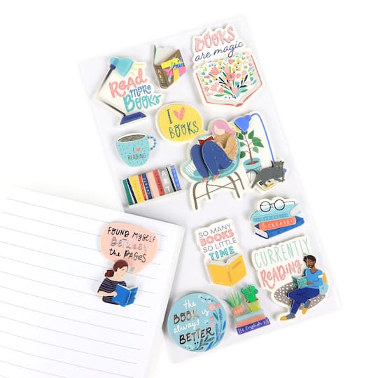 12 Pack: Reading Dimensional Stickers by Recollections™